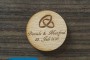 Hochzeitsbuttons Anstecker aus Holz